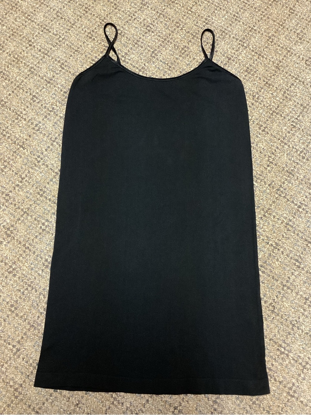 So Seamless Long Black Spaghetti Strap Tank Top * Size Large